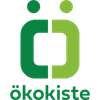 Logo von Ökokiste mit zwei stilisierten Figuren und grünem Schriftzug